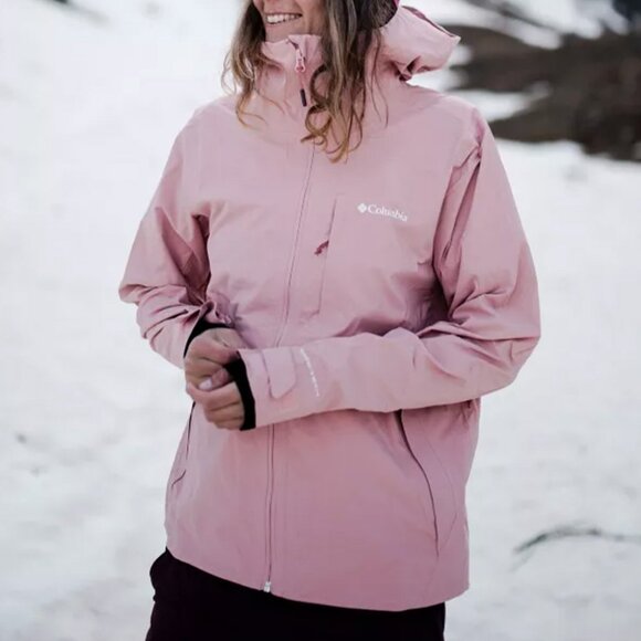 Columbia Women's Omni-Tech Ampli-Dry Shell Jacket, Faux Pink, Medium - Picture 9 of 11